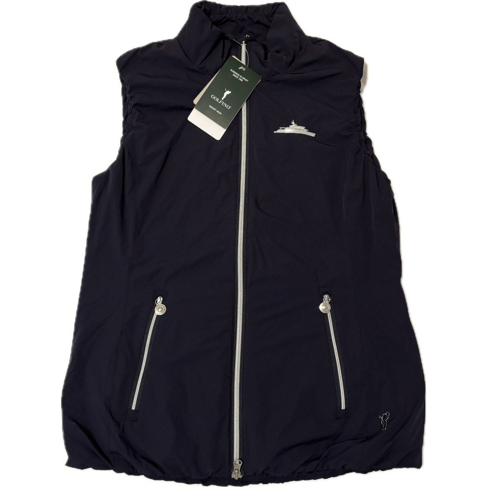 Golfino Brigitte Stretch‎ Vest Women Navy Blue Performance Golf EU Luxury 4 NWT